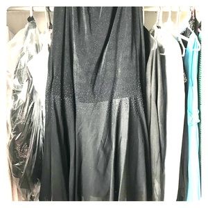 Long sparkly black skirt